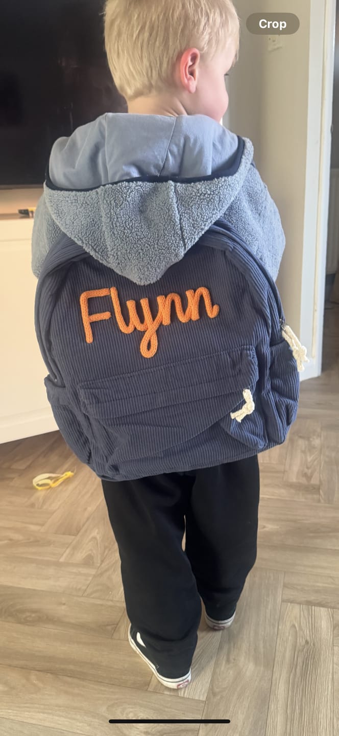 Customer photo review of K&C - Personalized Knitted Backpack