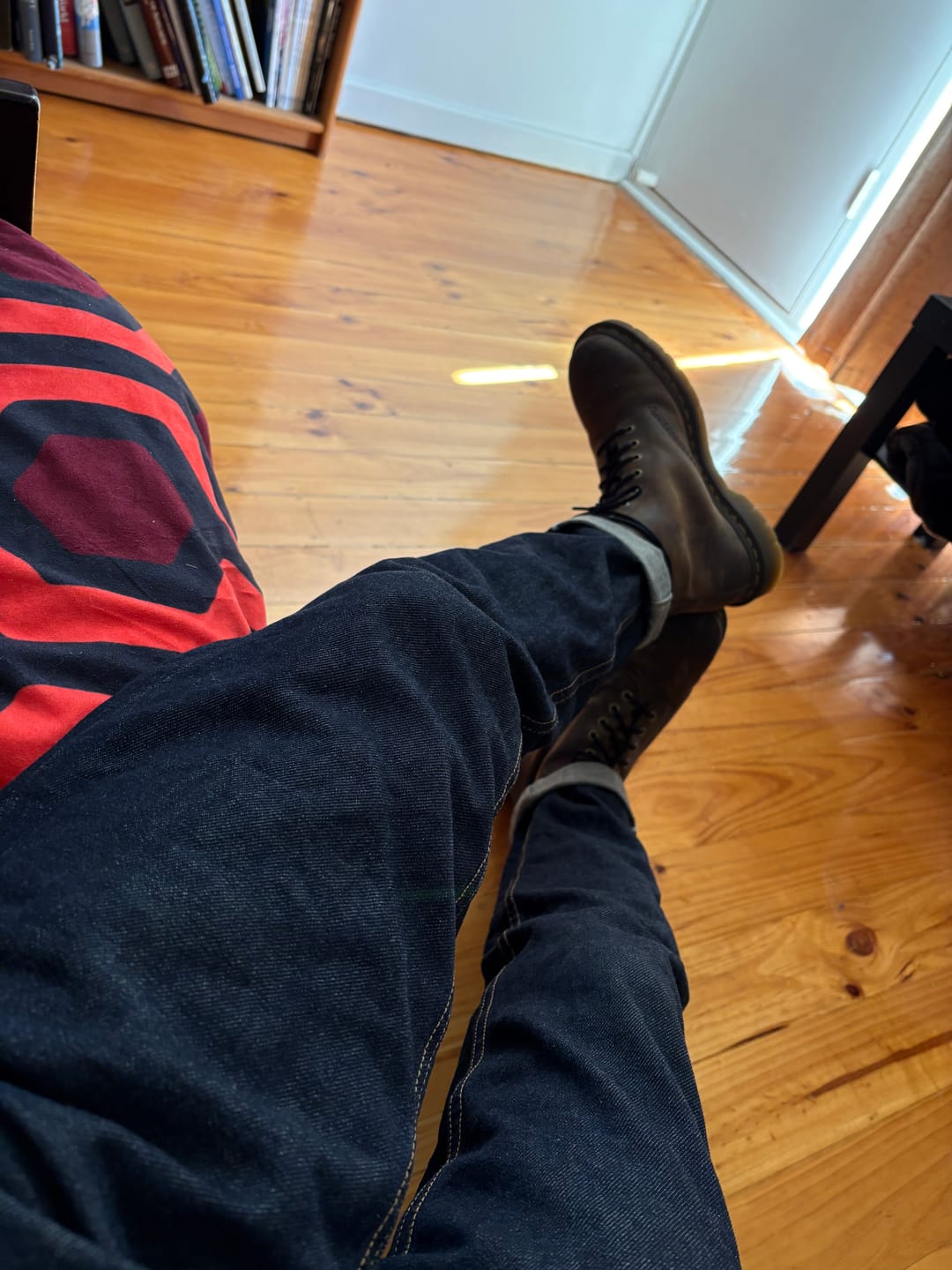 Customer photo review of Double Red Selvedge 13.8oz Tapered Jeans