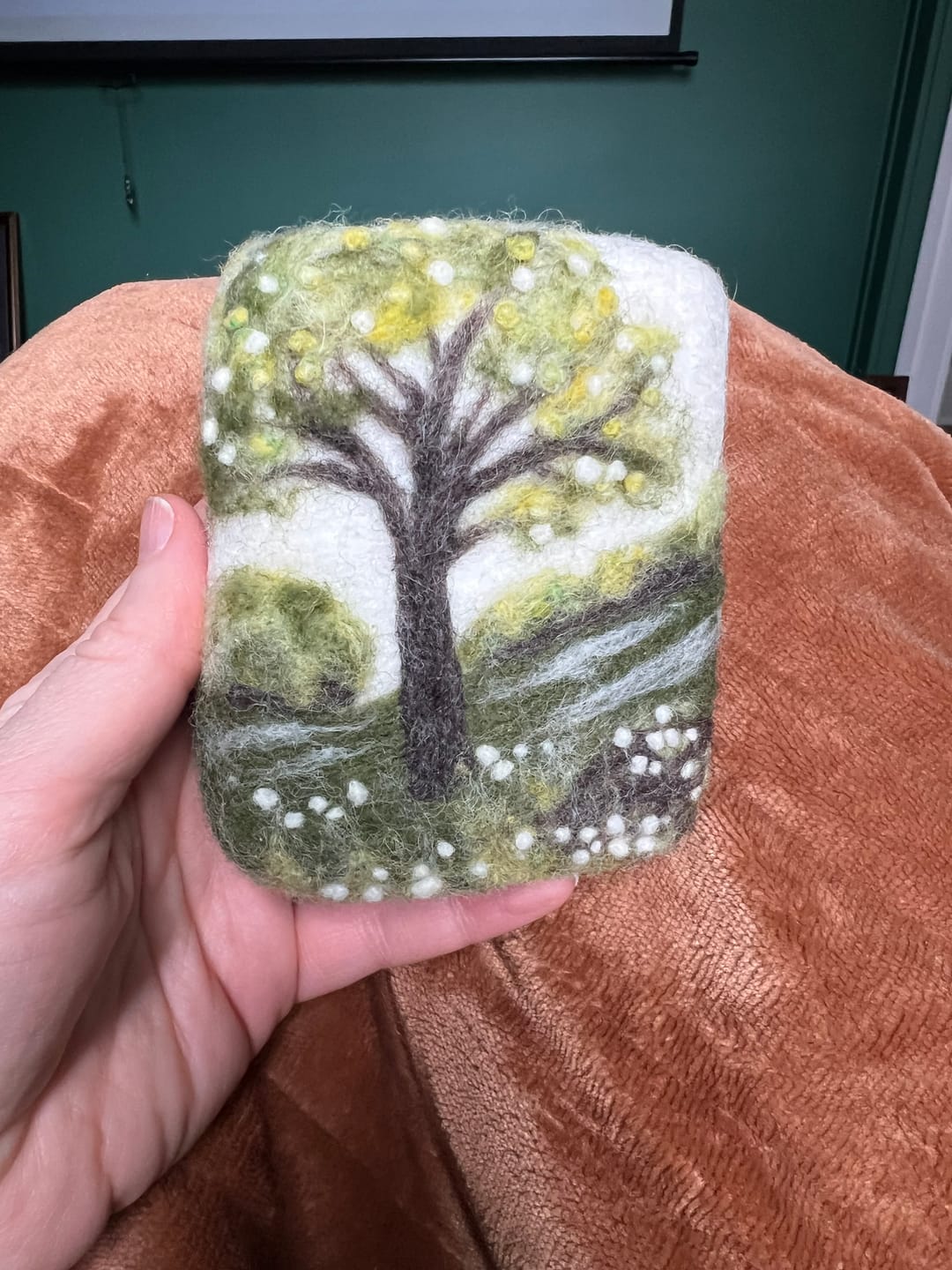 Customer photo review of Spring Blooms Mini Needle Felting Kit