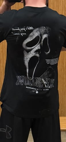Customer photo review of Halloween 'Scream' T-Shirt