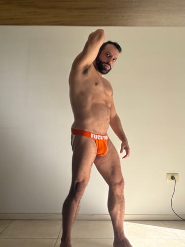 Customer photo review of ORANGE ORIGINAL JOCKSTRAP