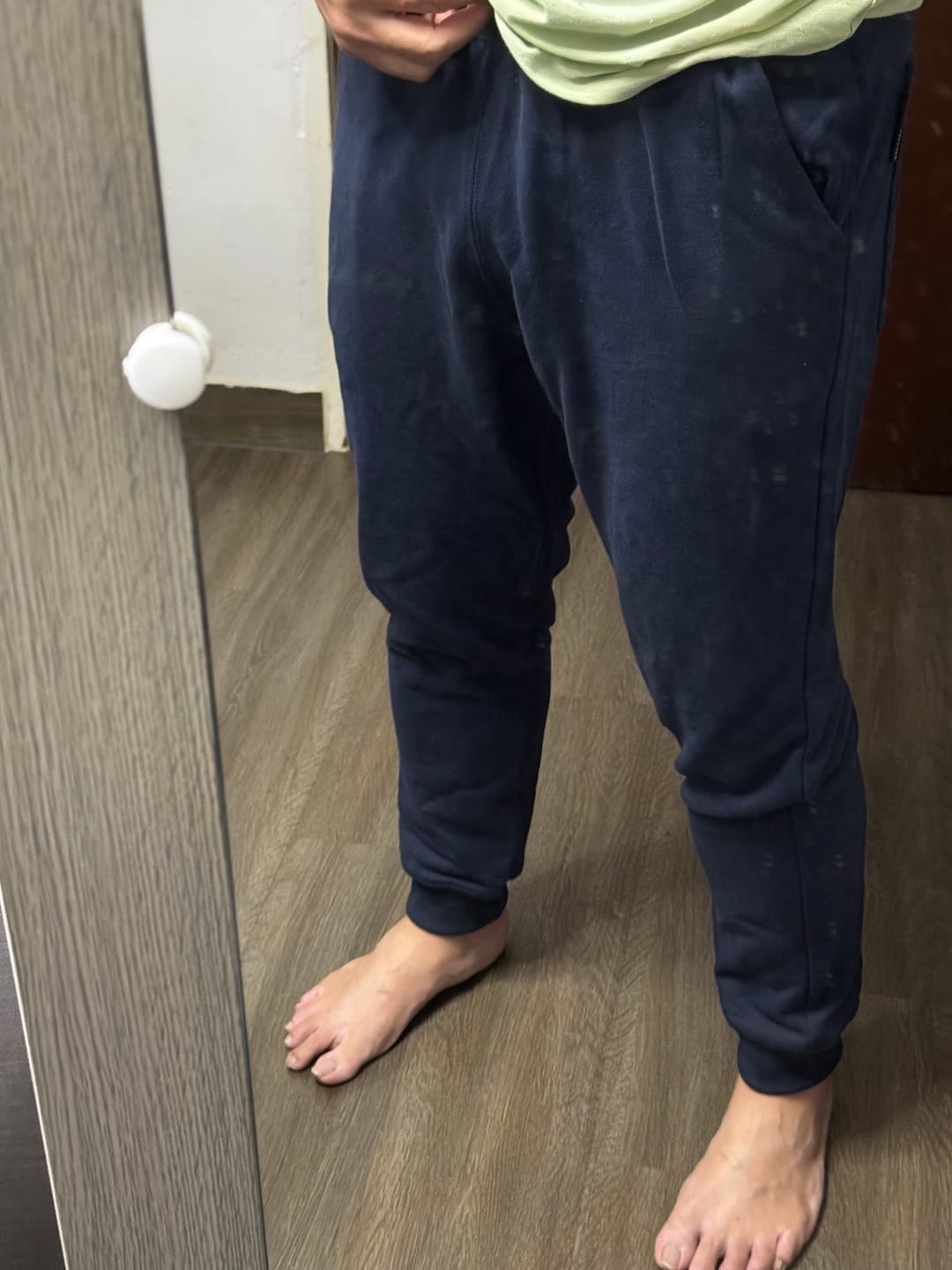 Customer photo review of Cotton Tapered Fit Ultra Soft Sweat Pants