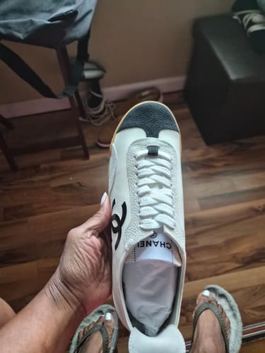 Customer photo review of CC 2026 Sneakers Calfskin and Embossed Suede Calfskin