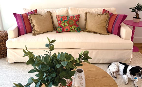 Customer photo review of India Chic 100% Cotton Throw Square Pillow Cover