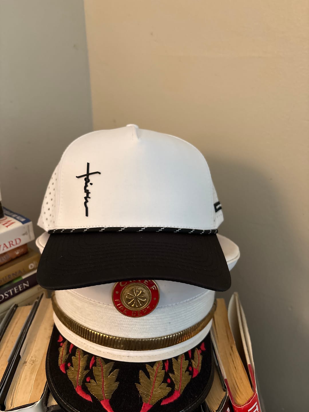Customer photo review of Faith Snapback - White