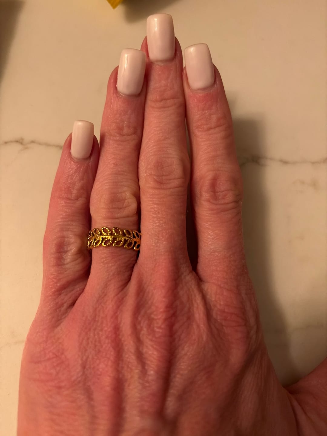 Customer photo review of Summer Bloom Leaf Ring