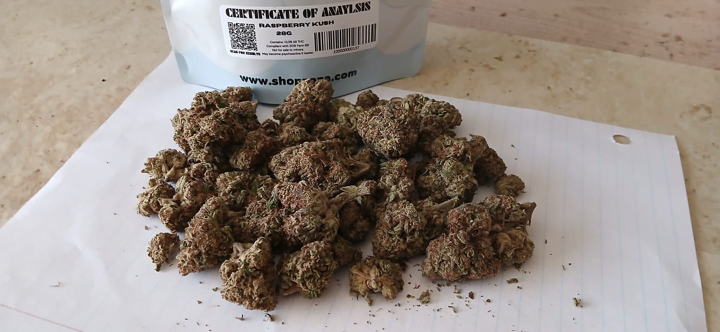 Customer photo review of Raspberry Kush - 28 Grams - Indica