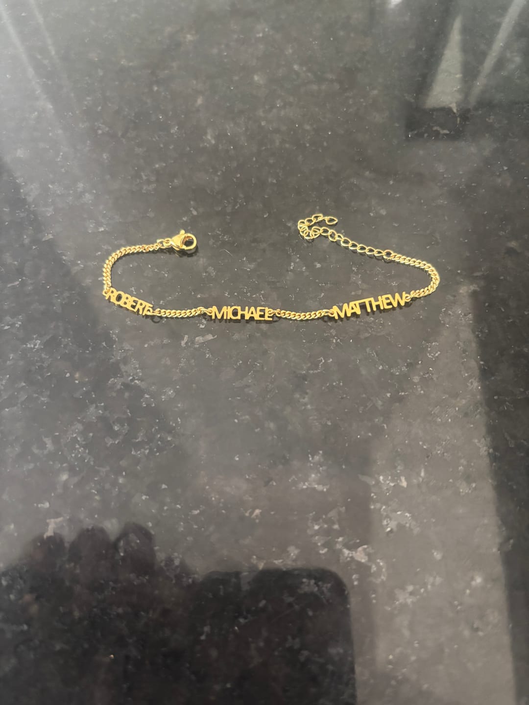 Customer photo review of Custom Name Bracelet