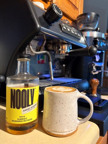 Customer photo review of Almond Coffee Syrup