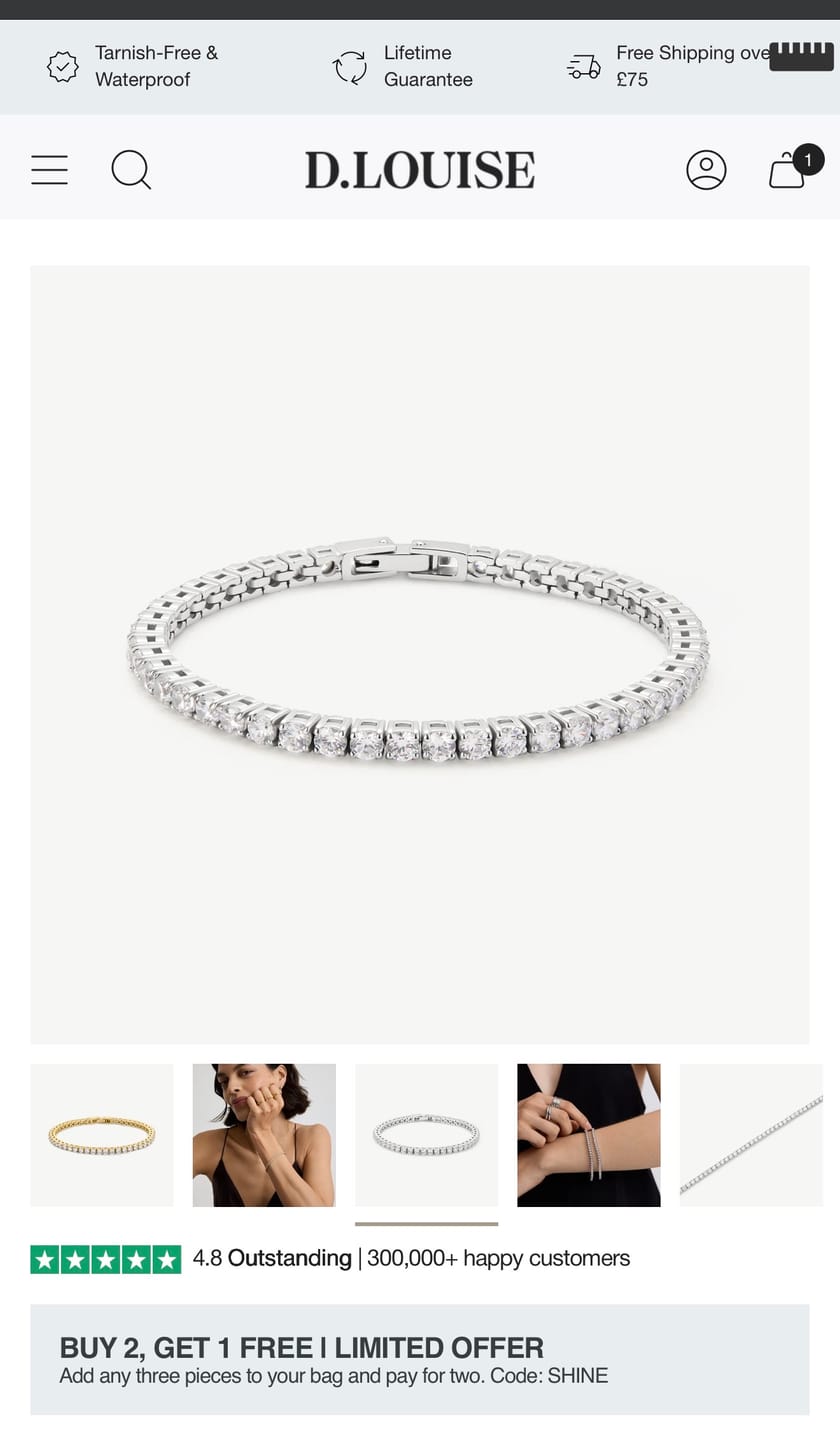 Customer photo review of Engravable Bracelet With Stones