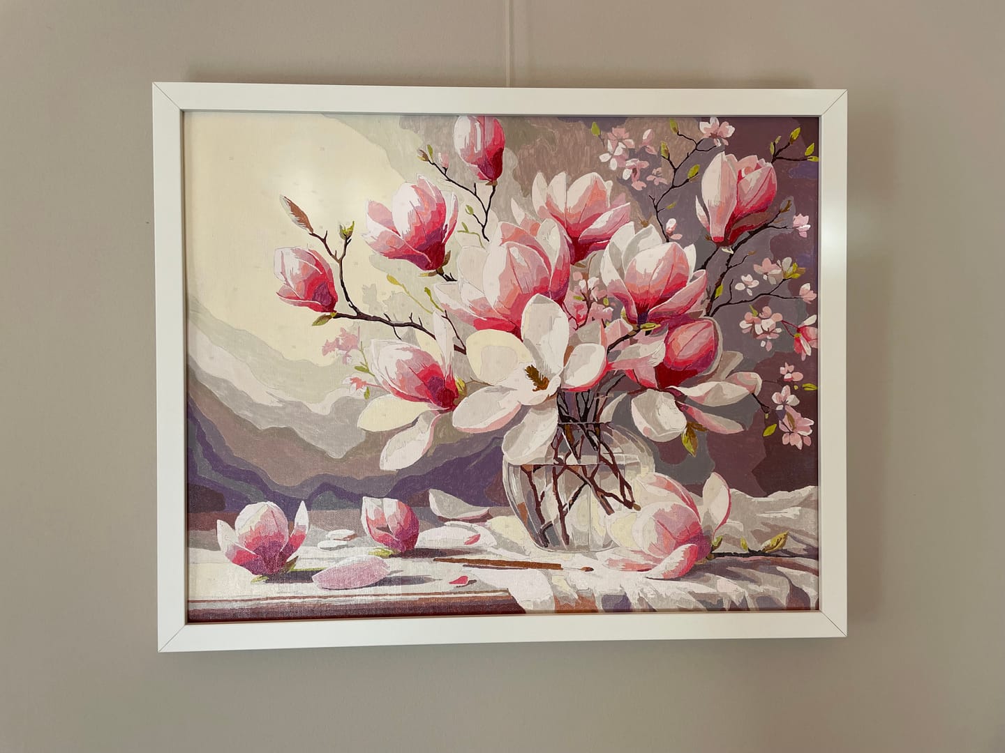 Customer photo review of Magnolia Blume – Malen nach Zahlen