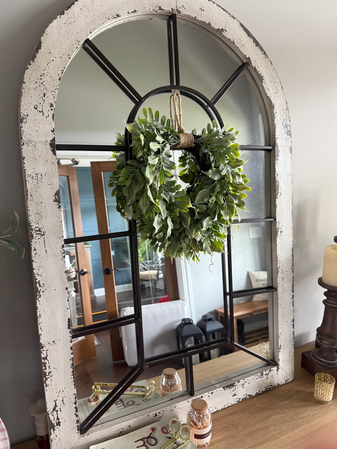 Customer photo review of Eliana Leafy Wreath | Large