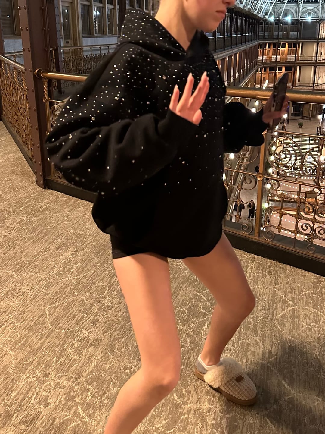 Customer photo review of Aelfric Eden Rhinestone Pullover Hoodie