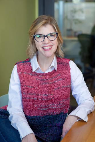 Customer photo review of The Vishnu Knitted Vest - Medium - Recycled Silk