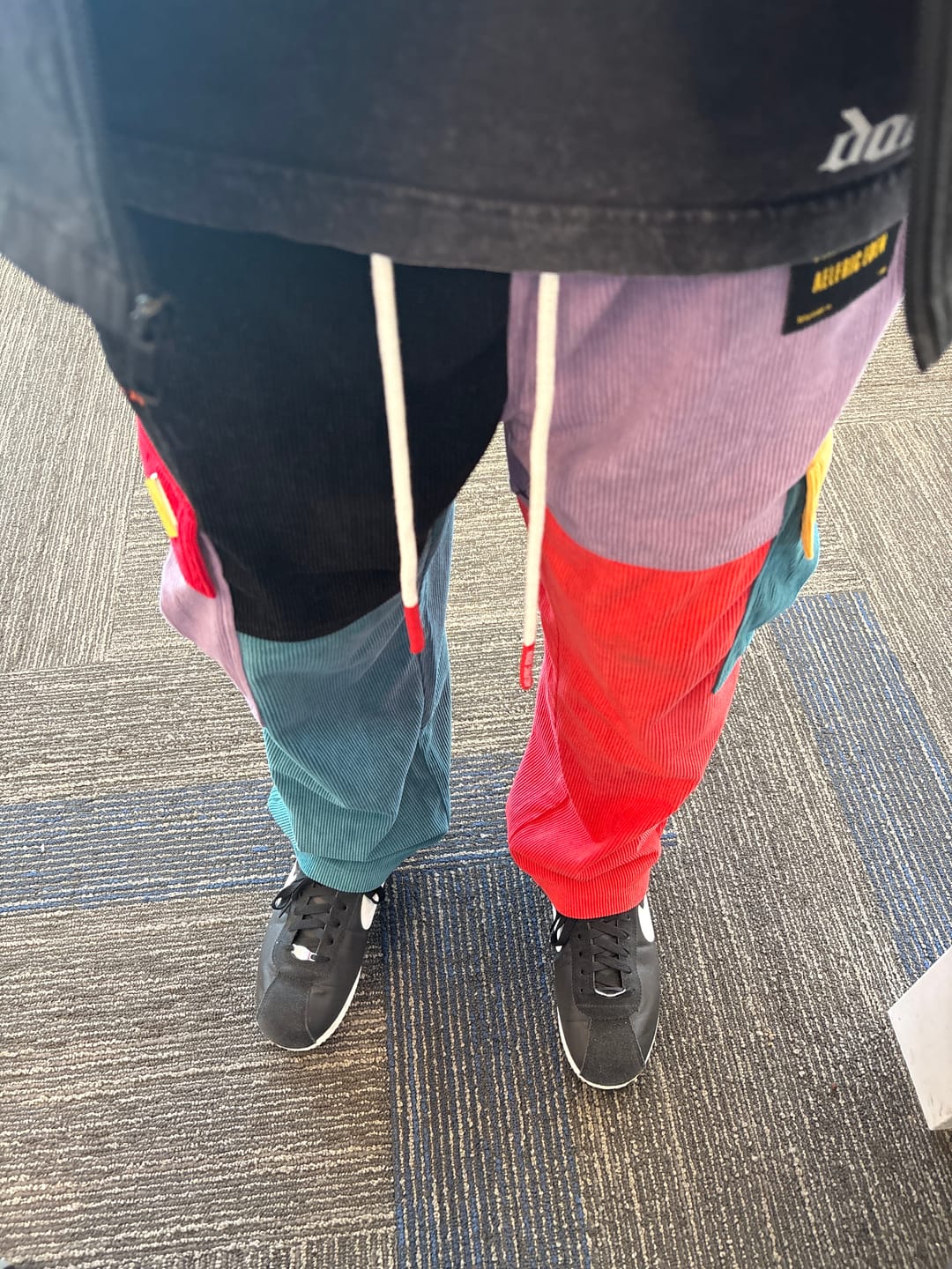 Customer photo review of Aelfric Eden "Back to 90's" Patchwork Color Block Corduroy Pants