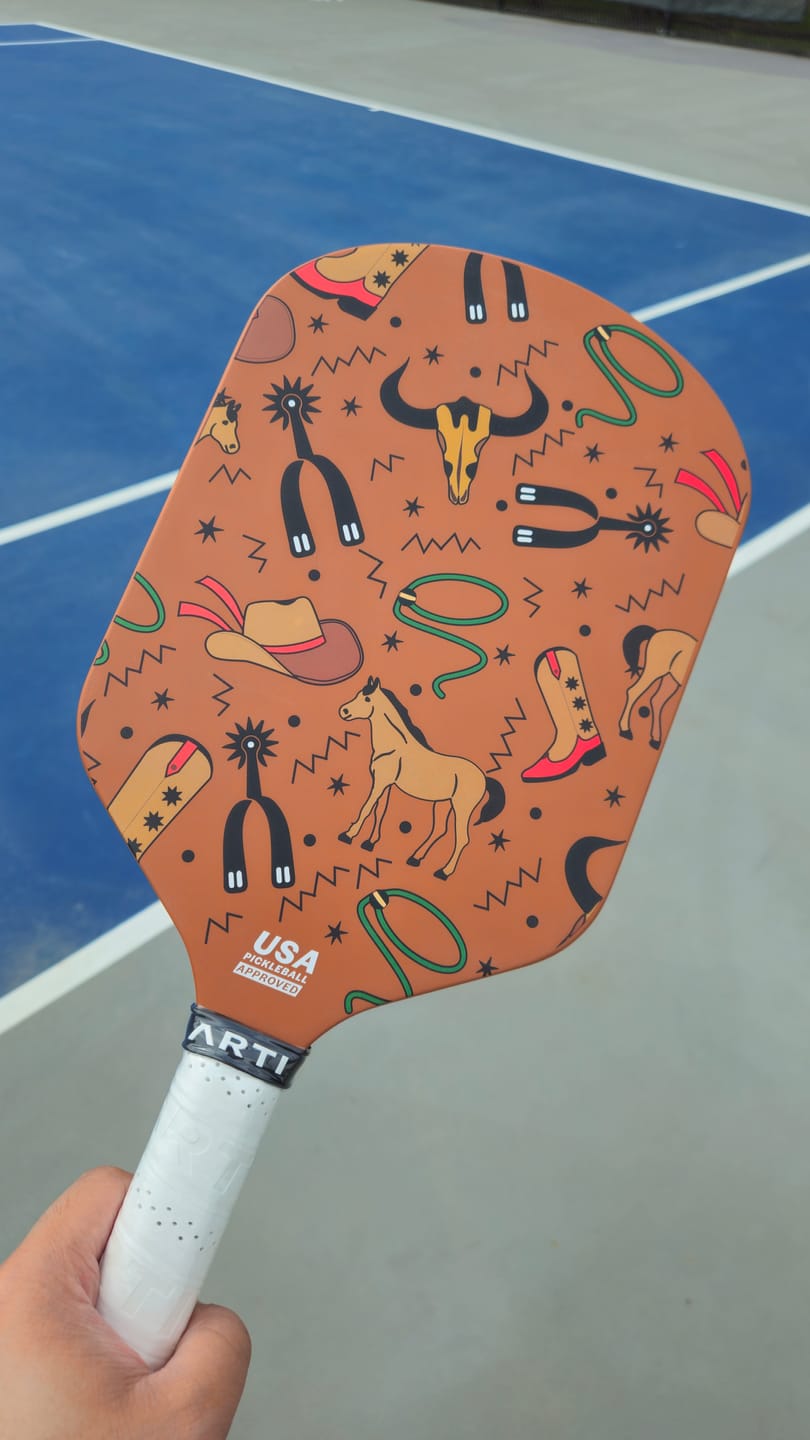 Customer photo review of ARTI 16mm Carbon Fiber "TEXAS" Pickleball Paddle