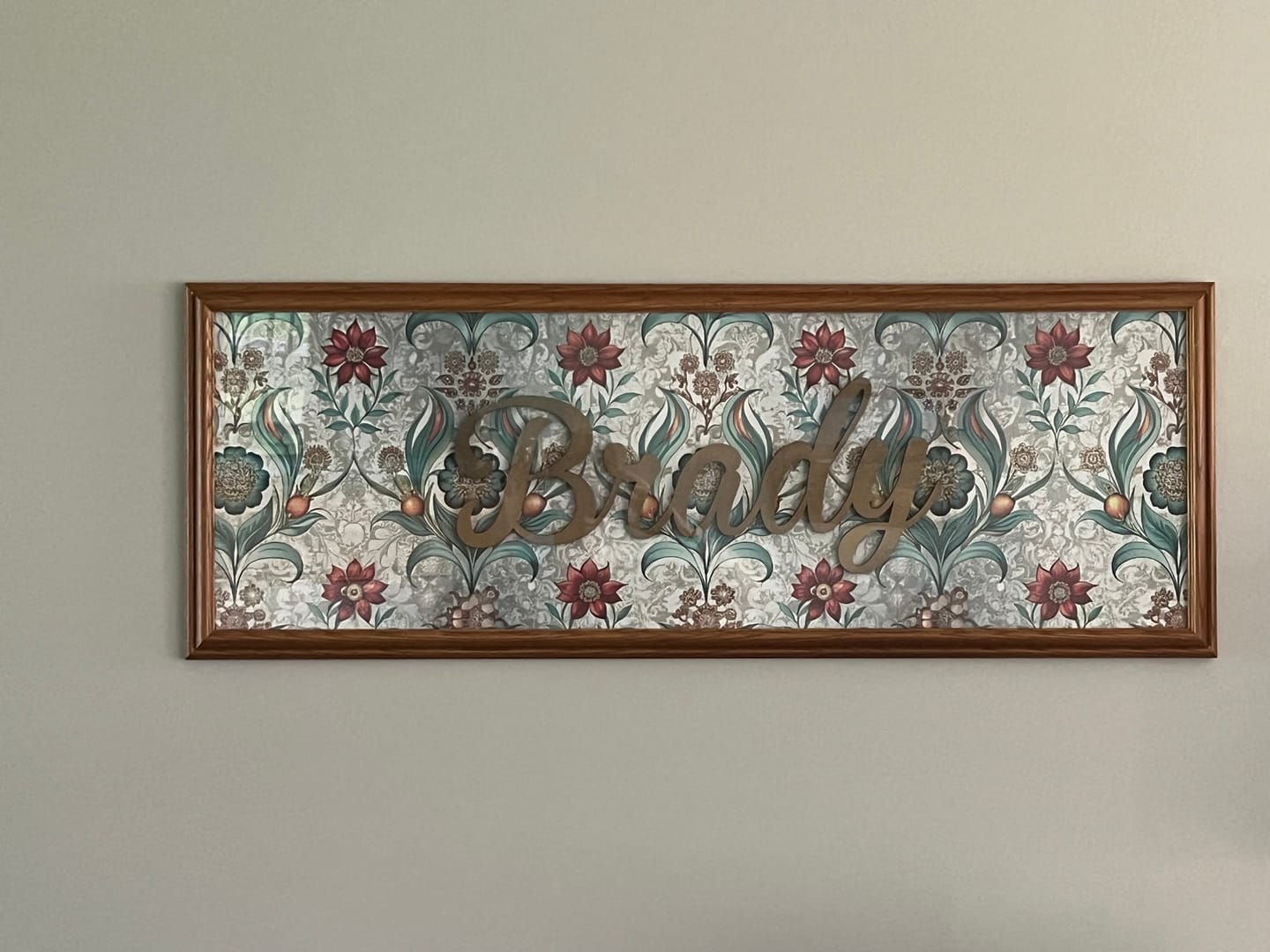 Customer photo review of Script Font Custom Name Wood Cutout - Baby Nursery - Decor - DIY - up to 48 Wide"