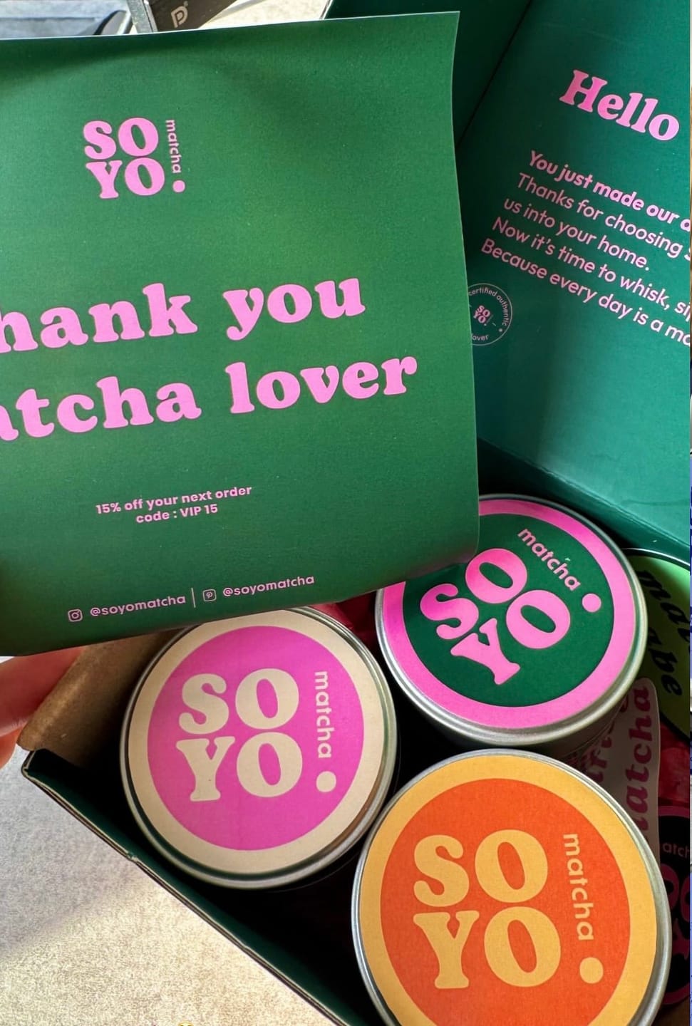 Customer photo review of Matcha Vanille 💗