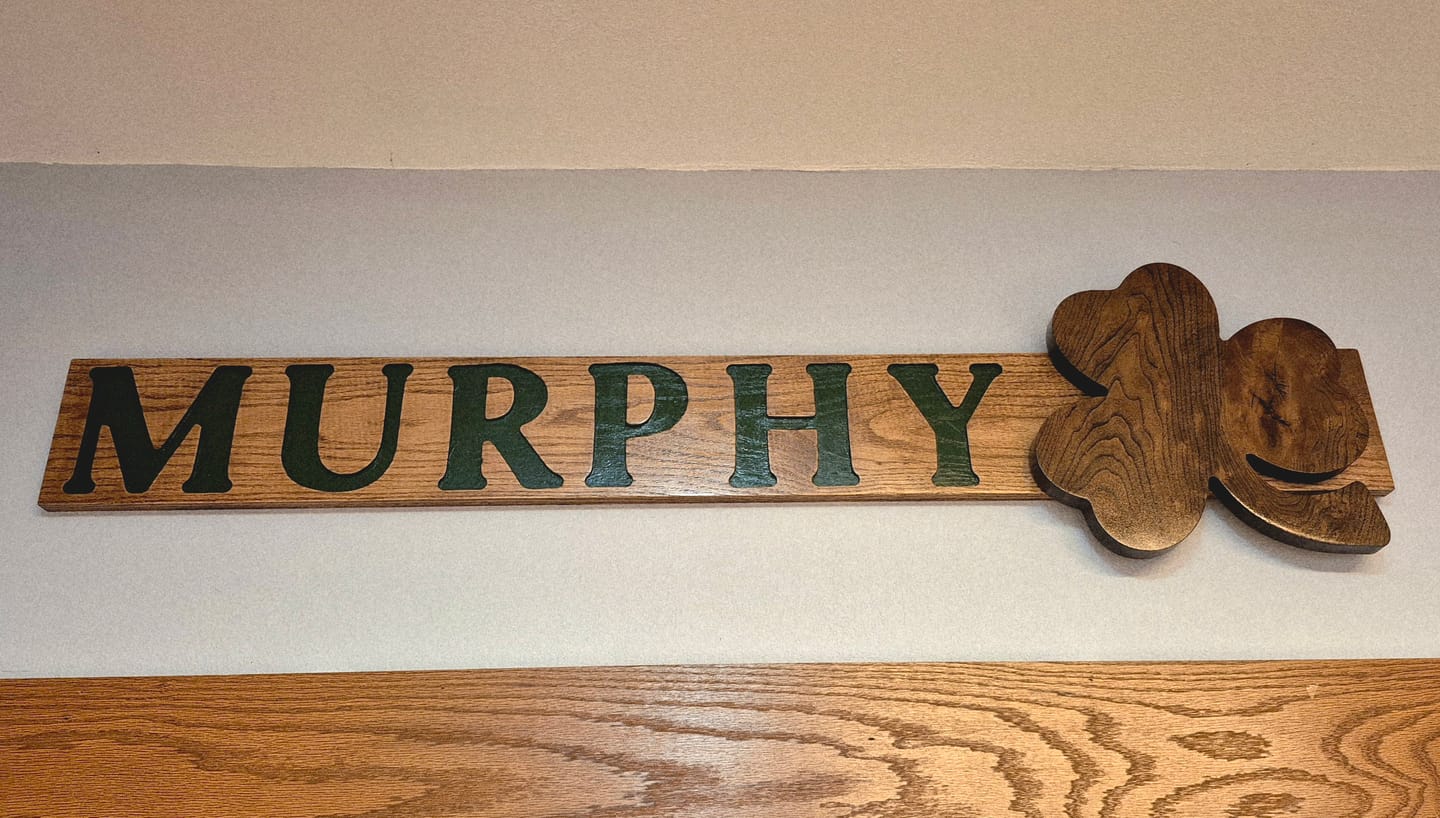 Customer photo review of 5" Letter Acrylic Router Template Set - Alphabet Inlay Template