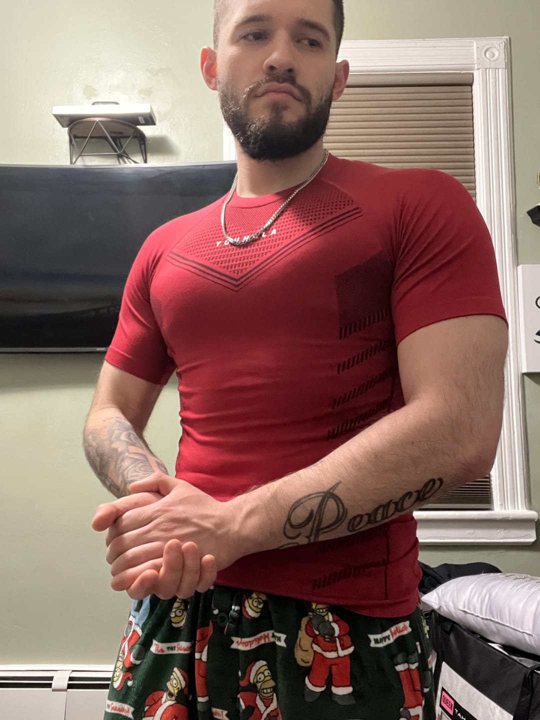 Customer photo review of 465 Superhero Compression Tees