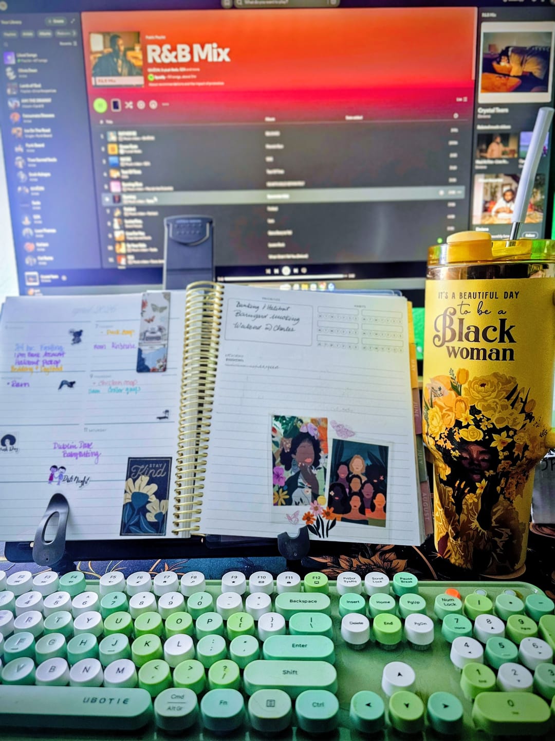 Customer photo review of Daffodil “Royalty Blossomed” Insulated Tumbler – "It’s a Beautiful Day to be a Black Woman"