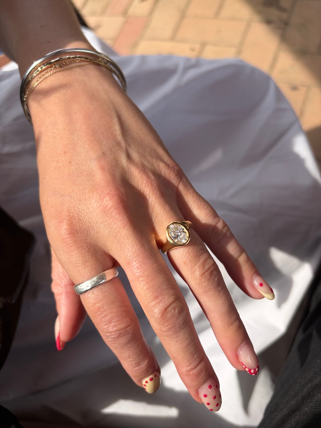 Customer photo review of Minky engagement ring
