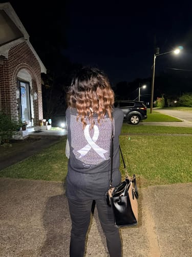 Customer photo review of Epilepsy - Round 36 (Unisex Long Sleeve Tee | Bella + Canvas)