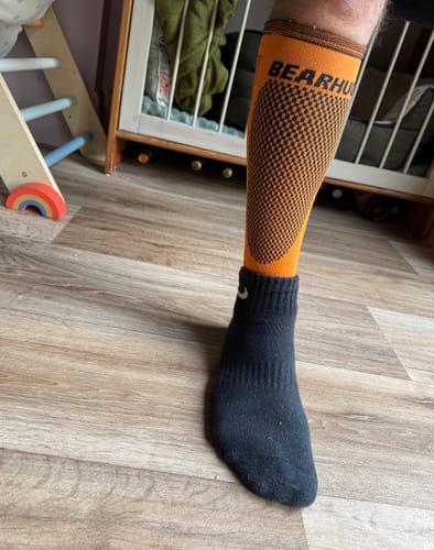 Customer photo review of Calf Compression Support Sleeve For Shin Splint Pain Relief
