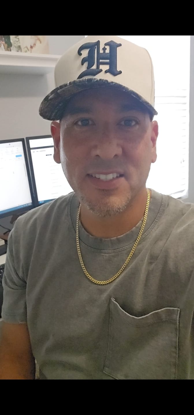 Customer photo review of Cream & Camo Brim Hat
