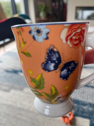 Customer photo review of Aynsley Cottage Garden Footed Mugs Set of 4