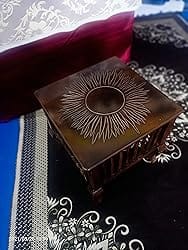 Customer photo review of Mango Wood Walnut Finish Handmade Carving Classic Side Table for Living Room