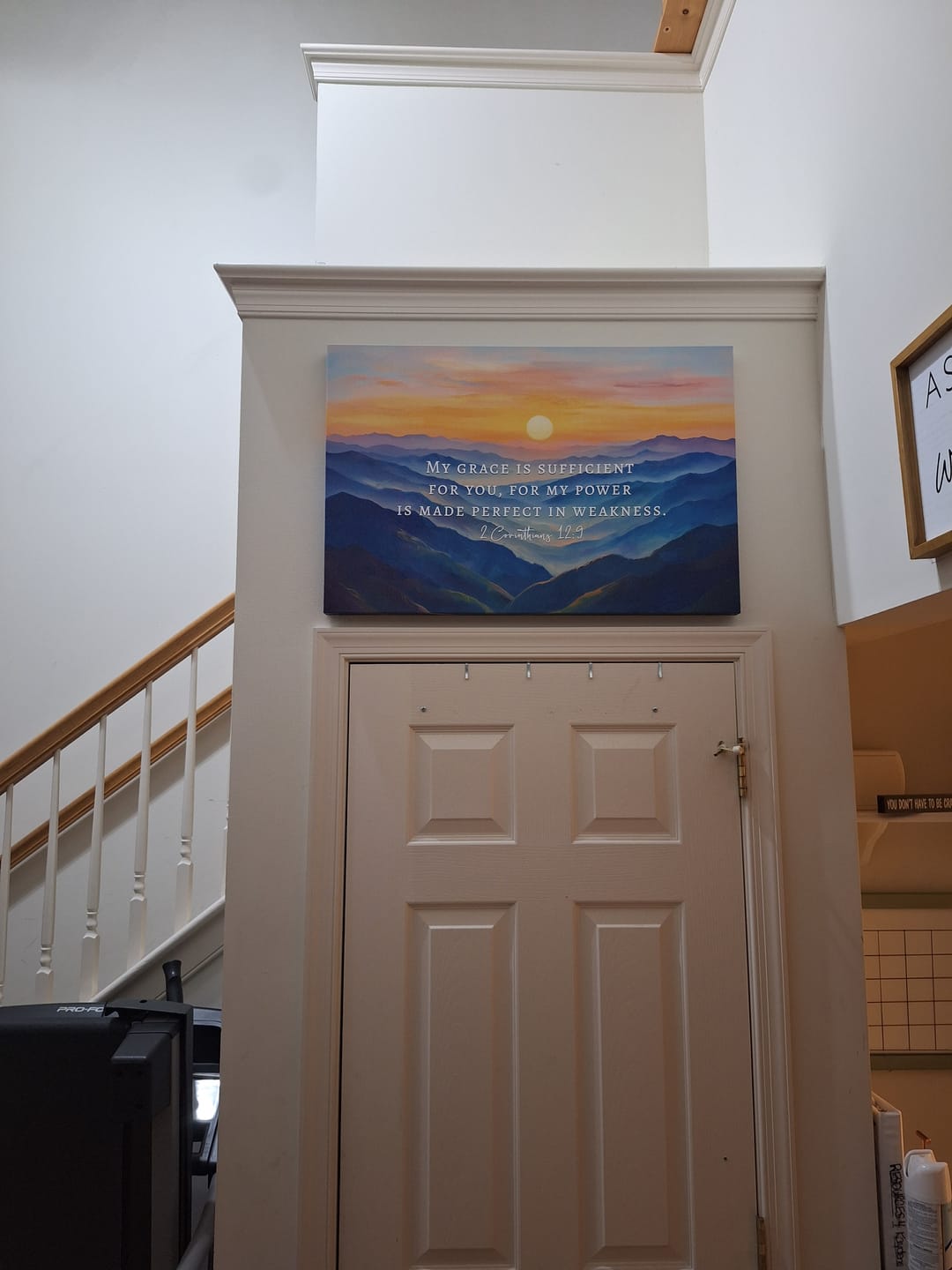 Customer photo review of 2 Corinthians 12:9 My Grace Is Sufficient For You Christian Wall Art Canvas