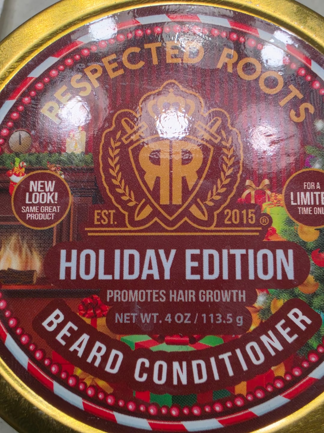 Customer photo review of Limited Edition Respected Roots Beard Conditioner - Holiday Scented (4 oz.)
