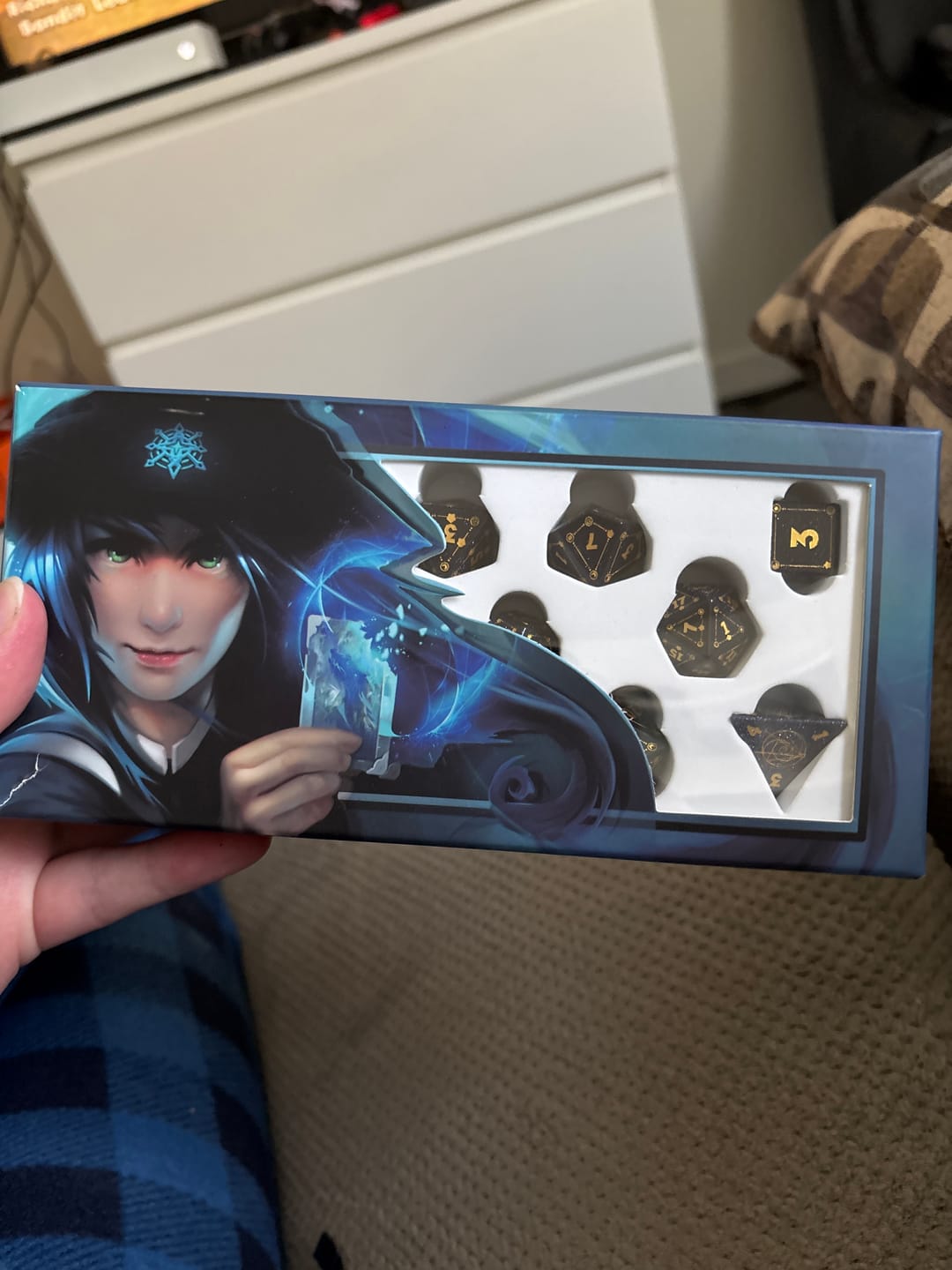 Customer photo review of PRE-ORDER | Blue Sandstone Dice Set | Wizard101 x Misty Mountain Gaming
