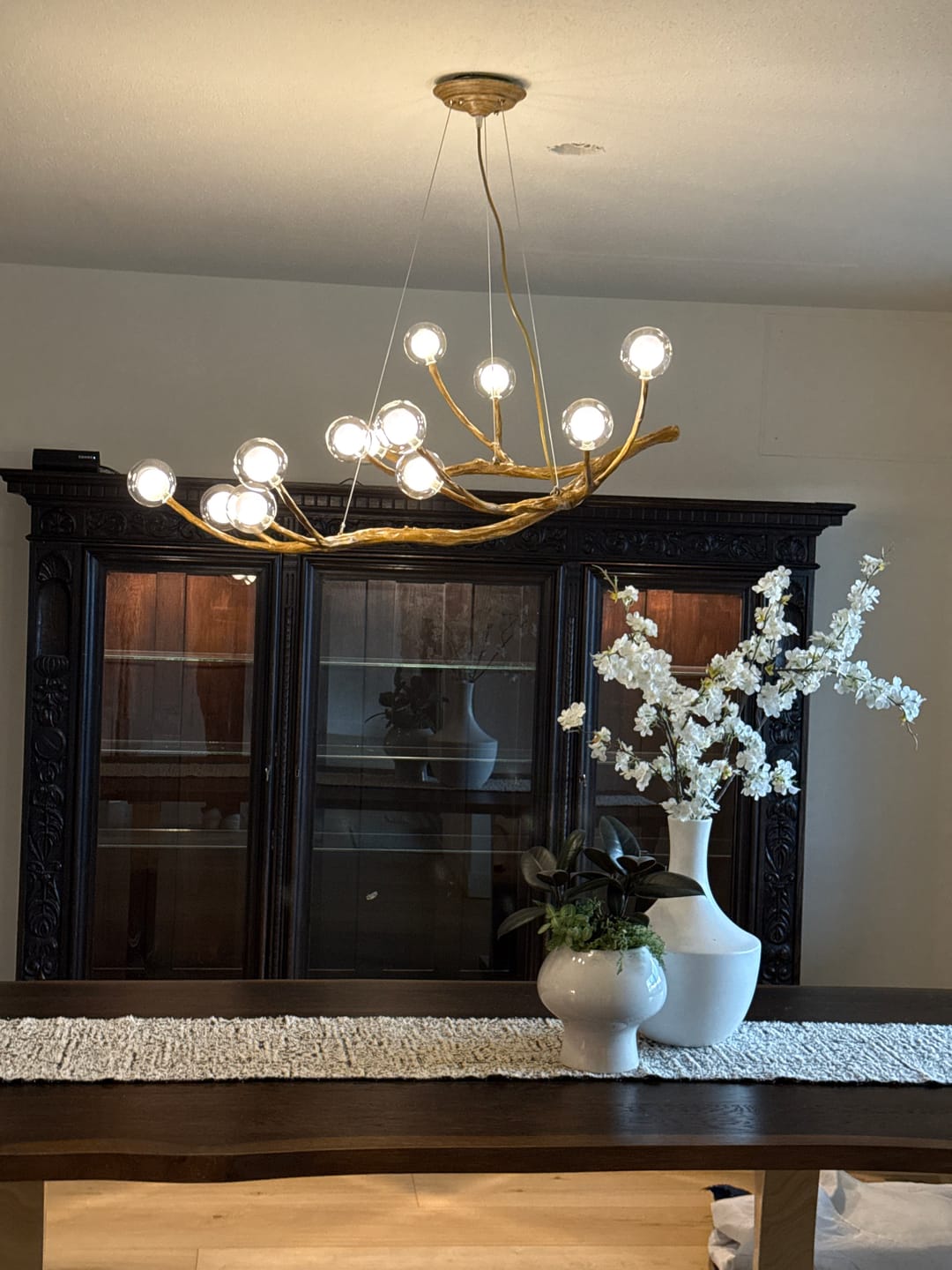 Customer photo review of Appa Rustic Tree Branch Chandelier