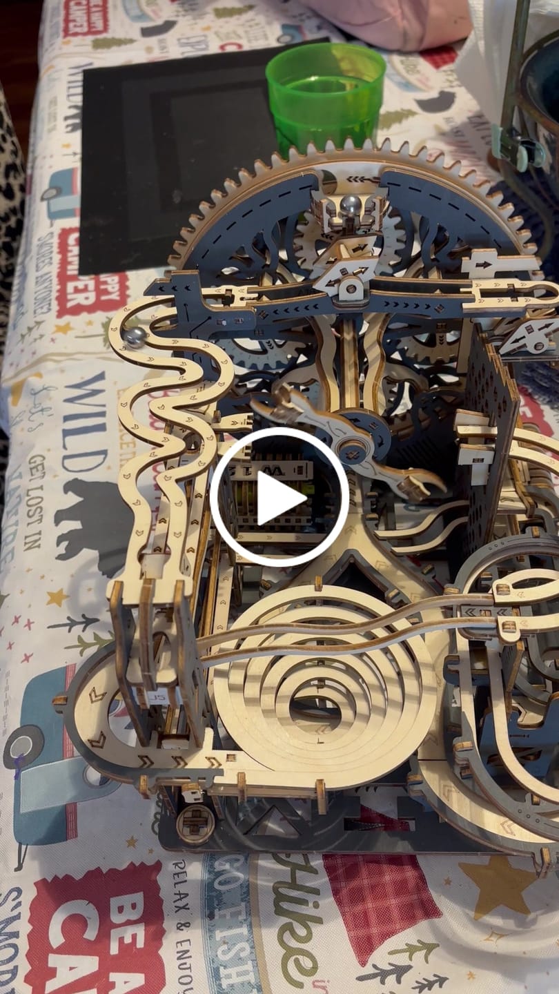 Customer video review of rokrgeek Electric Marble Run 3d wooden puzzle