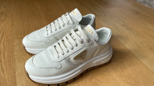 Customer photo review of PRA THICK SOLE SNEAKER WHITE CALFSKIN