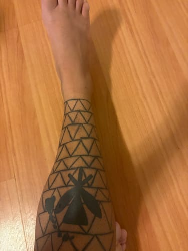 Customer photo review of Tattoo Kit - Neebol Wireless Tattoo Gun Kit for Beginner A10 & 67M