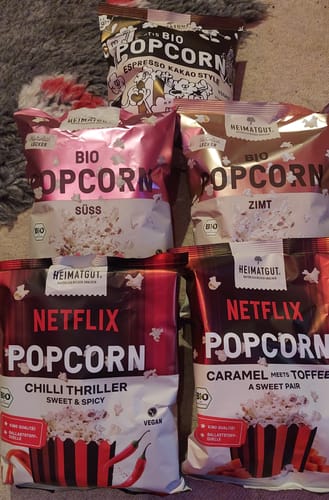 Kundenbewertung mit Foto zu BIO Netflix Popcorn Caramel meets Toffee