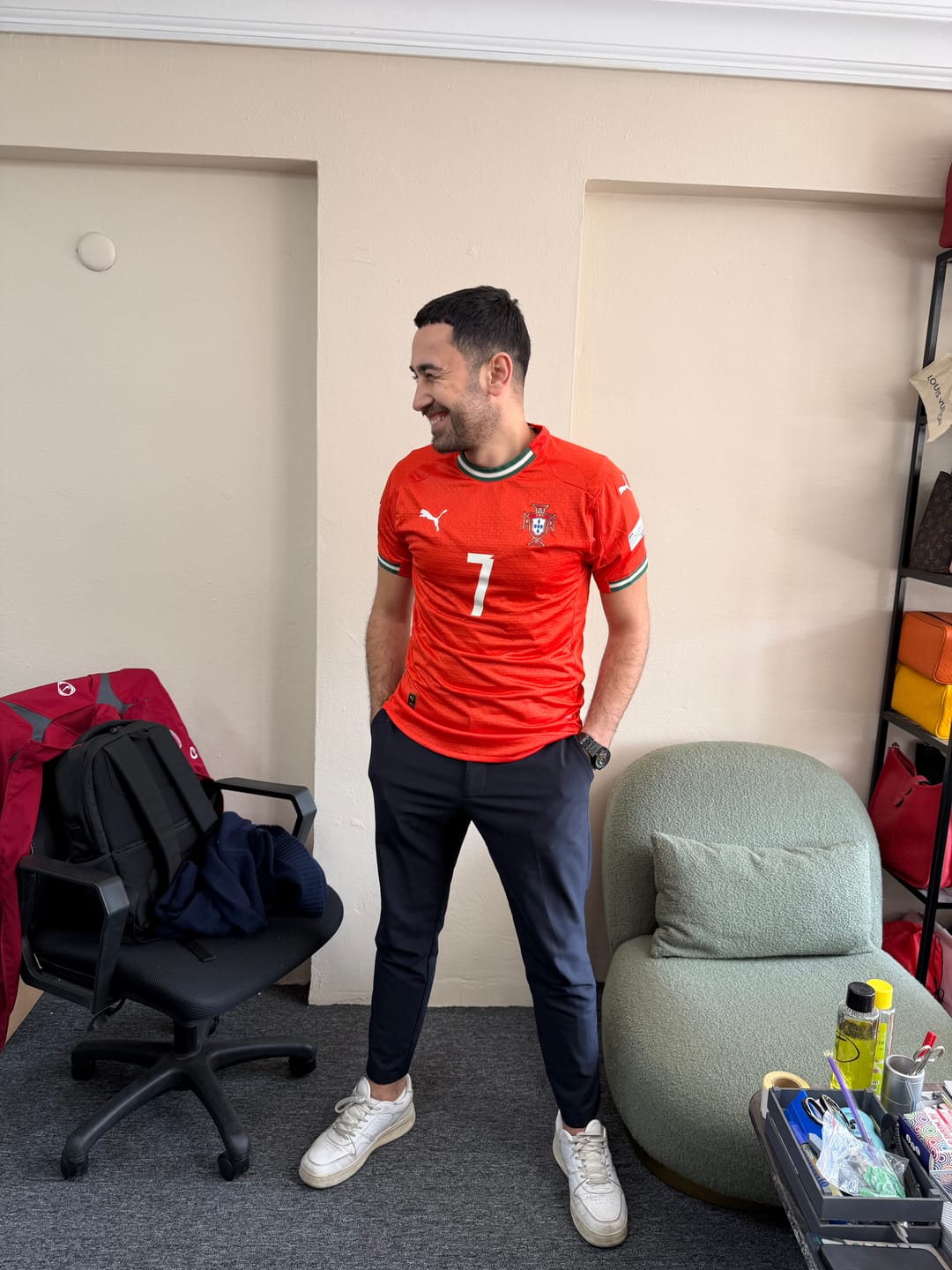 Customer photo review of Cristiano Ronaldo Portugal UEFA Nations League Winner Football Jersey Kit