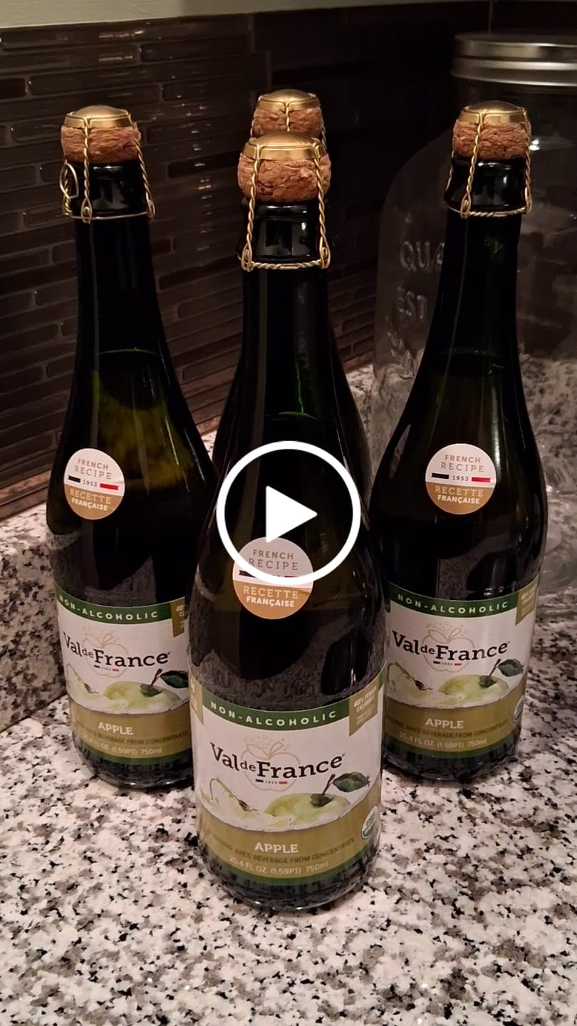 Customer video review of Val de France Organic Sparkling Apple Juice, 25.4 fl oz (750 ml)