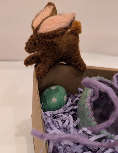 Customer photo review of Felt Surprise Egg with Brown Bunny Inside