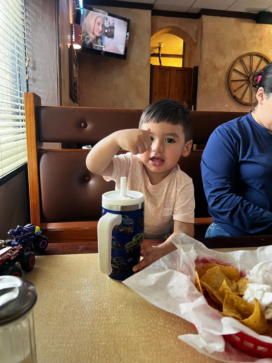 Customer photo review of Monster Truck Spill Proof Kids CREWCUP 20oz