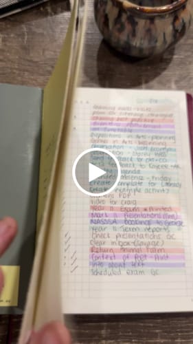 Customer video review of Running List Weekly Planner