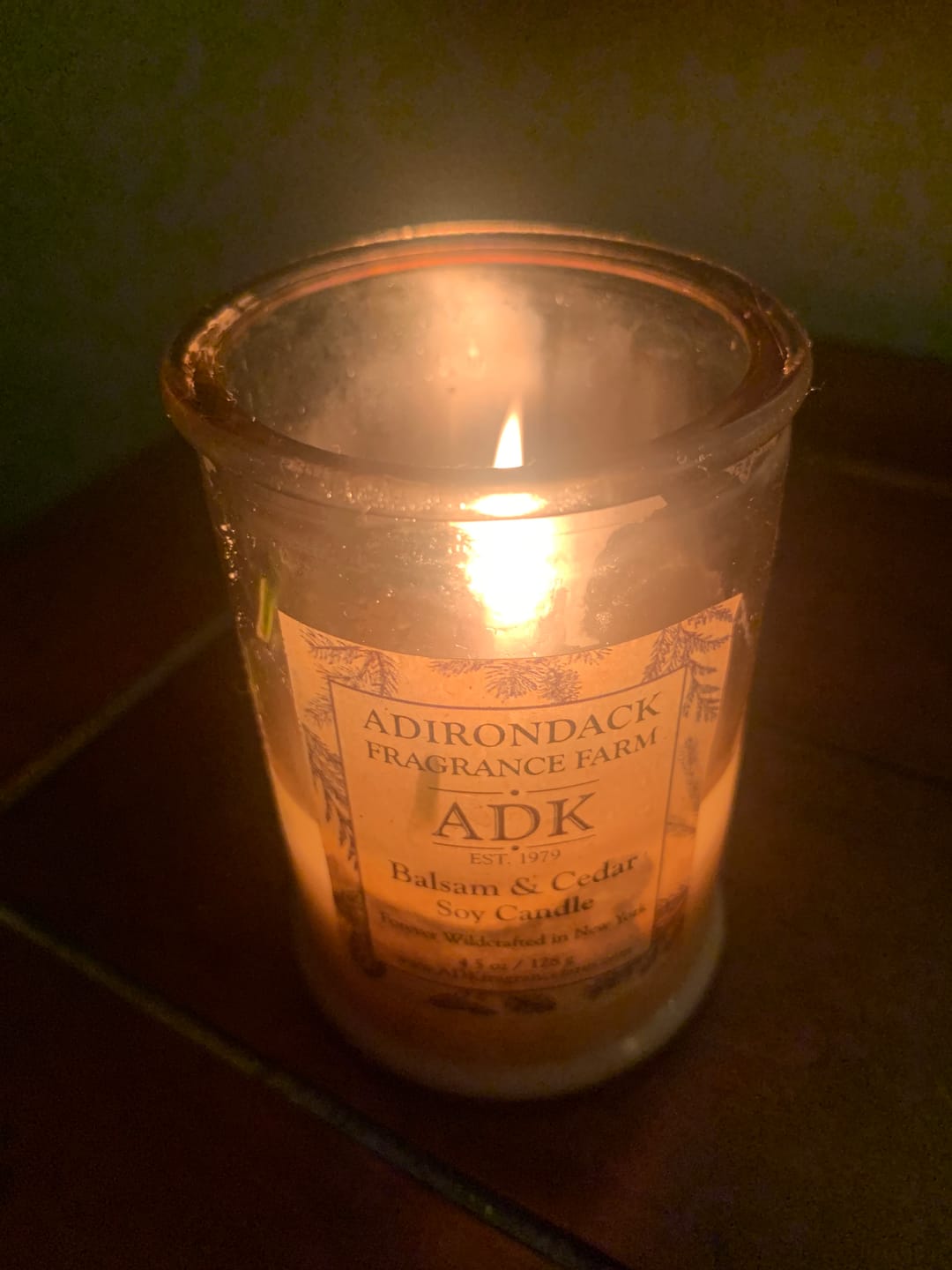 Customer photo review of Balsam & Cedar Candle