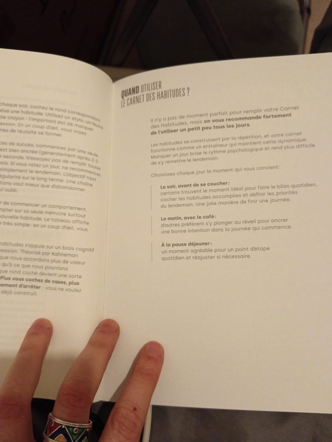 Customer photo review of Carnet des Habitudes