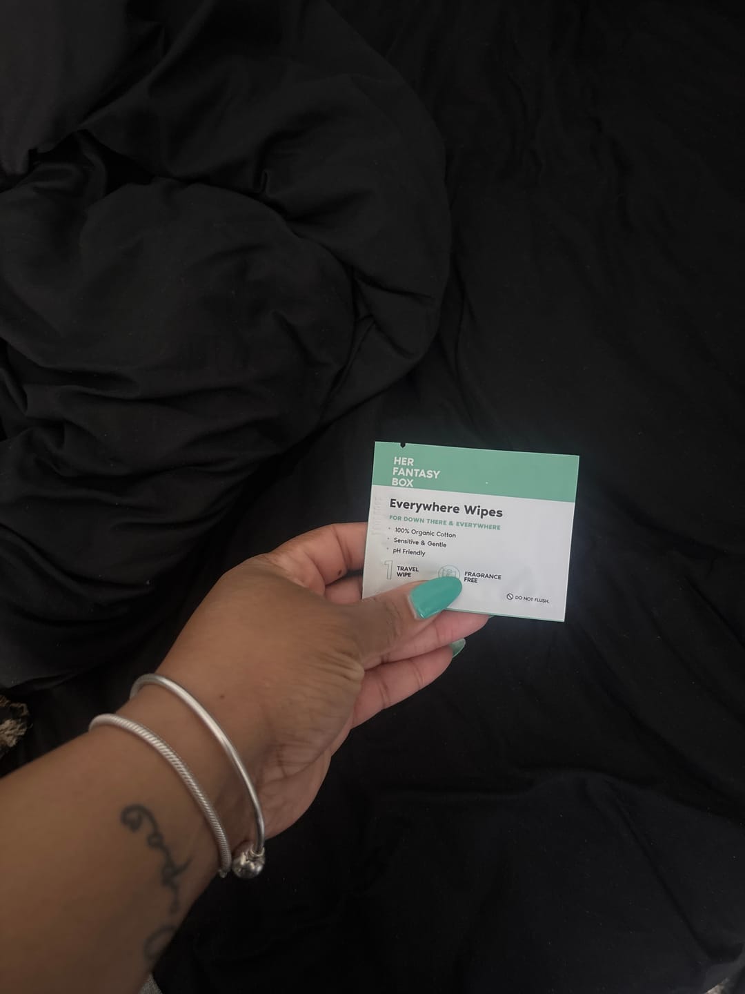 Customer photo review of Everywhere Wipes - Odor Removing Travel Wipes