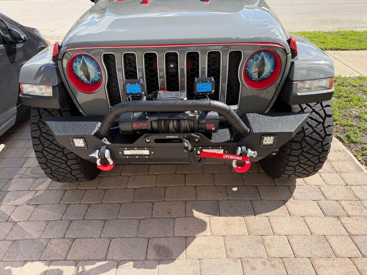 Customer photo review of OPENROAD 12,000lbs Electric Winch with Synthetic Rope-Panther Series 3S