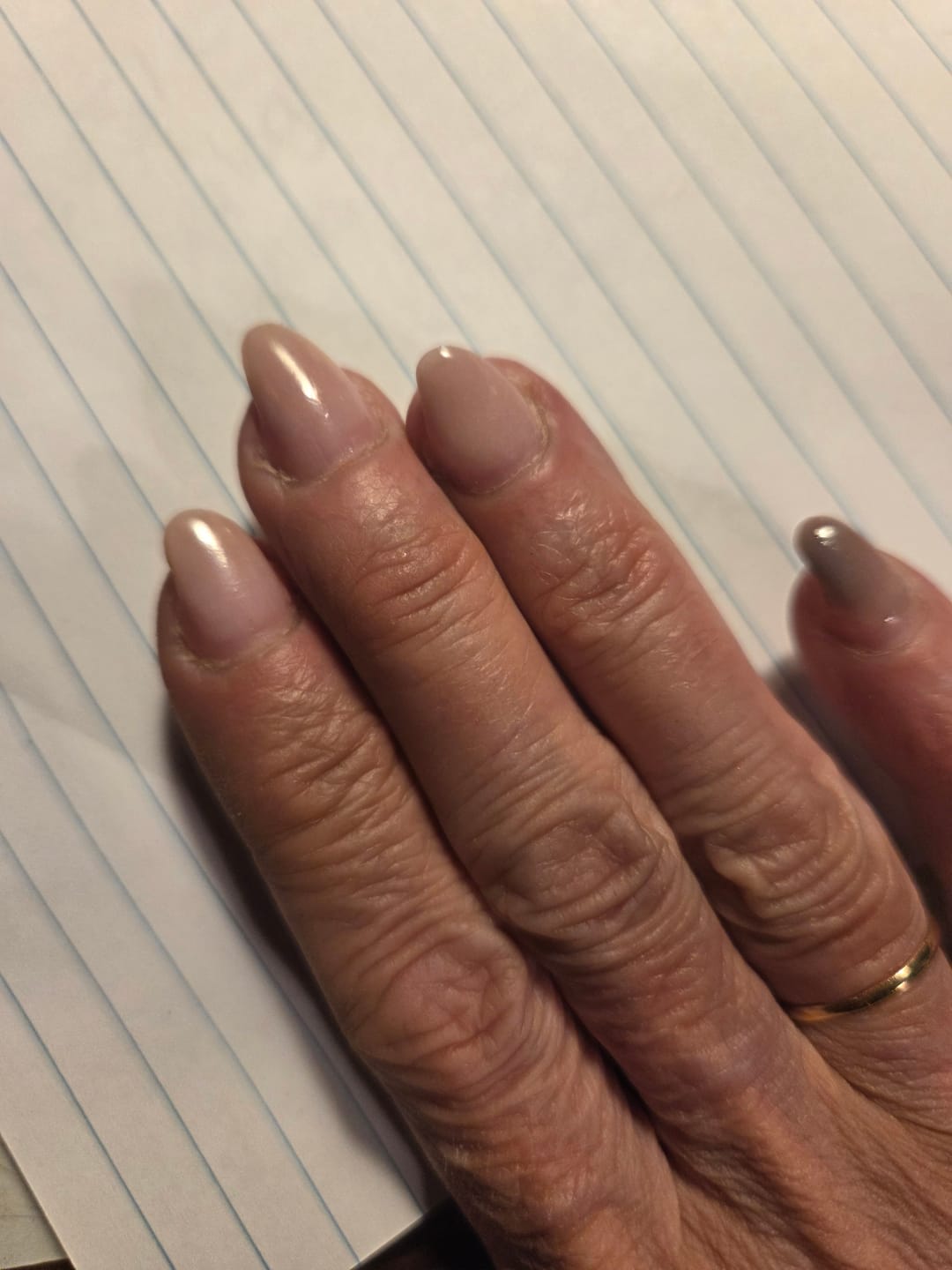 Customer photo review of Peach Sorbet Dipping Powder