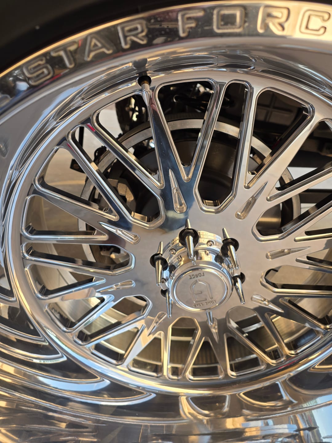 Customer photo review of Spiked Valve Stem Caps